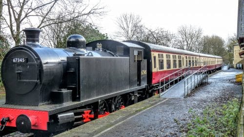 Steam train, outside Hawes