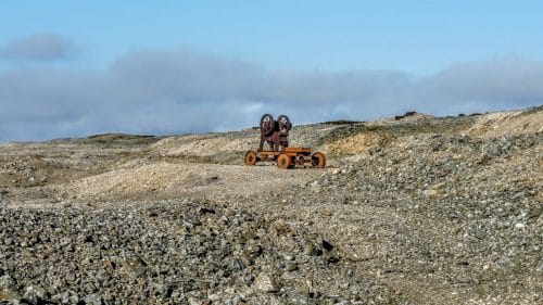 Rusting ore crusher, Melbecks Moor