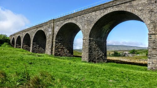 The arches of Dandrymire Viaduct, Garsdale Head