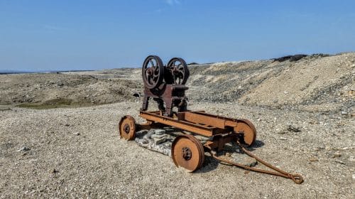 Rusting ore crusher, Melbecks Moor